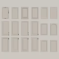 Display of Various Wardrobe Door Designs And Styles On White Background