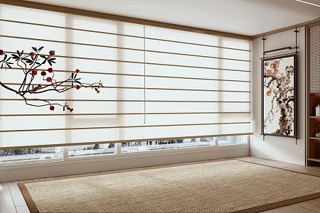 Modern roller blinds venetian blinds 3d model