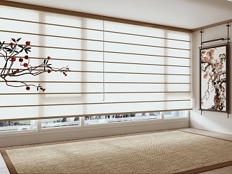 Modern roller blinds venetian blinds 3d model