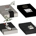 Modern coffee table square coffee table 3d model