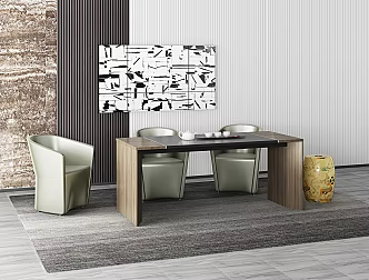 New Chinese Tea Table and Chair Tea Table and Chair Combination 3d model