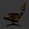 Red Leather Recliner Chair With Tufted Backrest Armrests And Metal Base