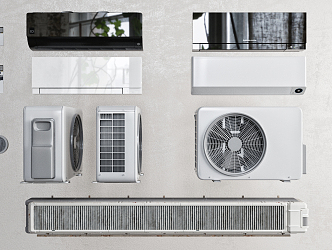 modern air conditioning 3d model