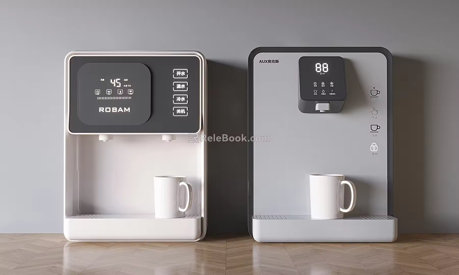 Modern direct drinking machine pipeline machine wall-mounted water dispenser water purifier 3d model