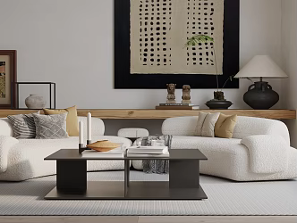 Modern three-seat sofa 3d model