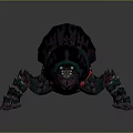 Colorful Insect Like Game Movie Character With Multiple Legs Glowing Red Parts And Metallic Exoskeleton