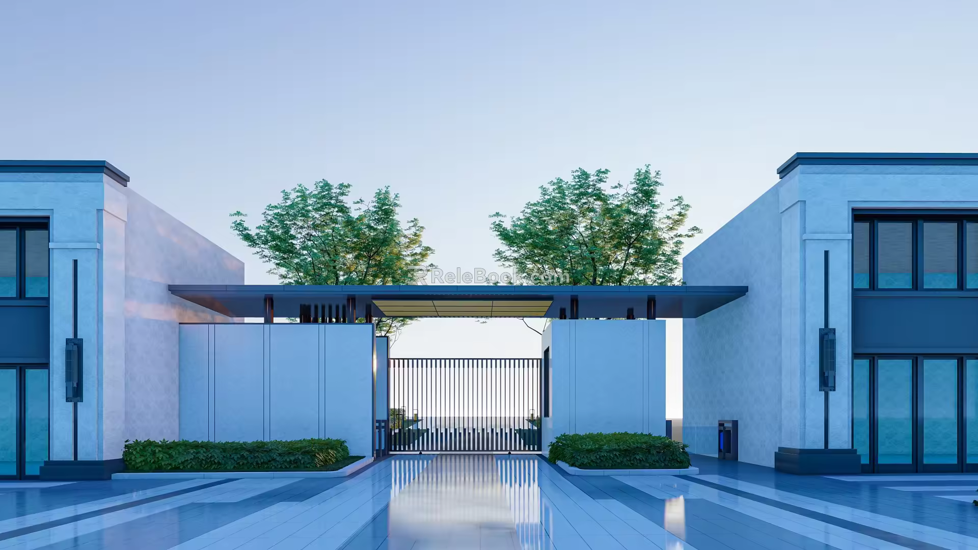 Landscape gate SU model 3d model