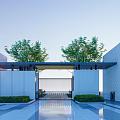 Landscape gate SU model 3d model