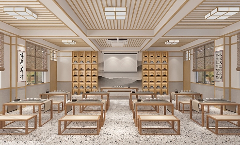 New Chinese Tea Room 3d model