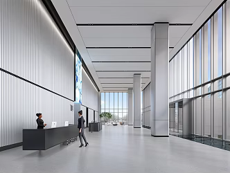 Office lobby 3d model