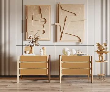 Modern bedside table 3d model