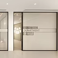 Modern Office Interior Design With Glass Doors Manager Signs And Department Areas