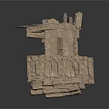 Natural Textured Cave Interior With Rugged Stone Walls And Rock Formations