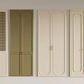 Different Style Kitchen Cabinet Doors With Green Beige Colors And Metal Handles