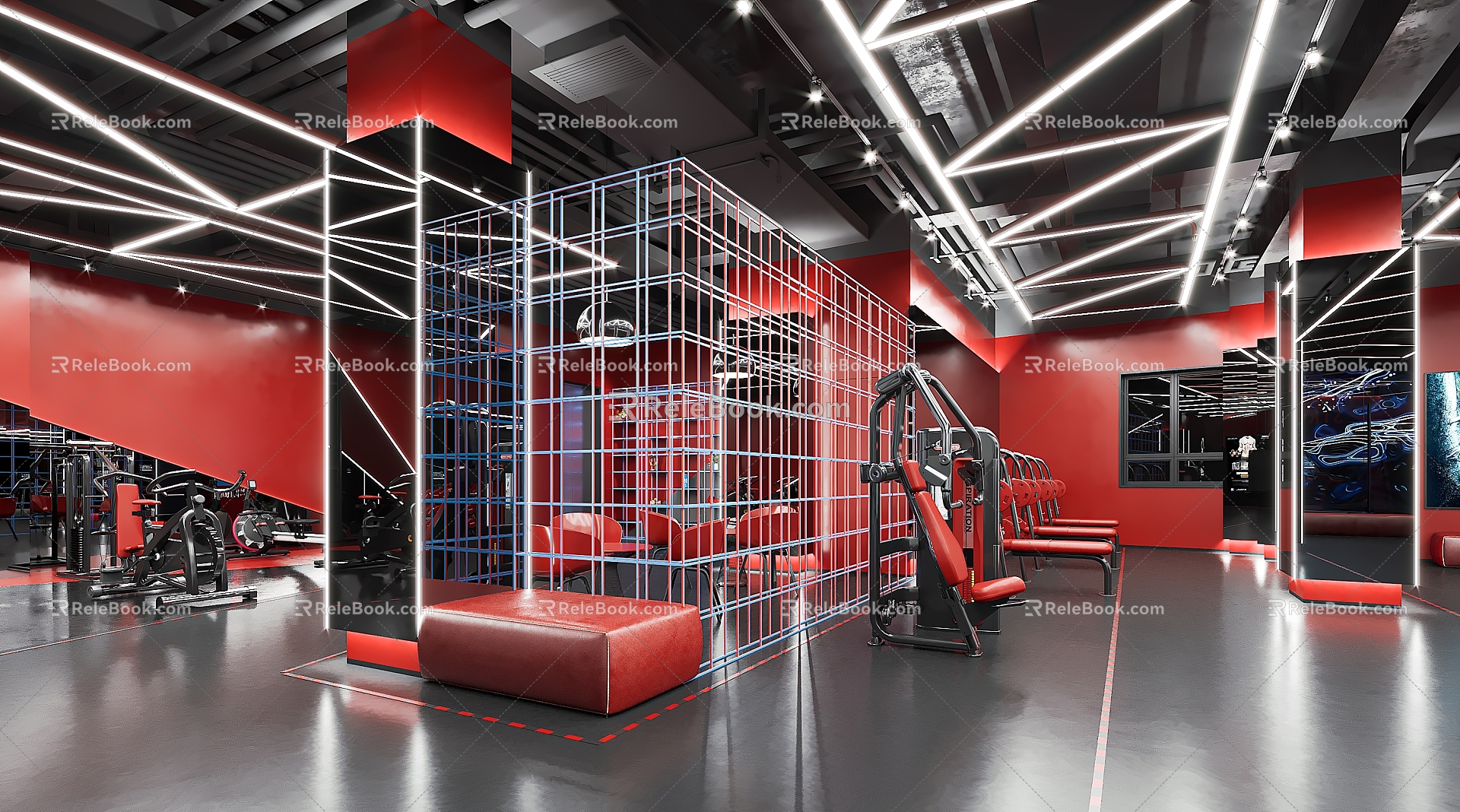 Modern Gym 3d model