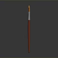 Orange Handle Paint Brushes Set of Three with Bristles for Daily Use