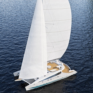 Modern Sailing 3d model