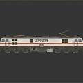 Realistic train vehicle 3d model