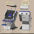 SATO Business Equipment Self Service Terminal With Interactive Display And Stool