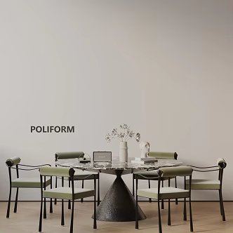 Modern table combination 3d model