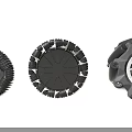 Different Types of Electronic Appliance Wheels with Robotic Design and Mechanical Components