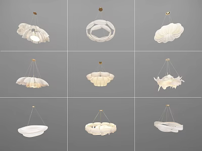 Stylish Modern Ceiling Pendant Lights Featuring Various Creative Unique Designs 3d model