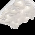 Elegant Modern Ceiling Design With Wavy White Texture And 3D Patterns For Interior Spaces 3d model