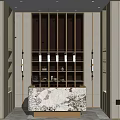 Modern reception desk 3d model