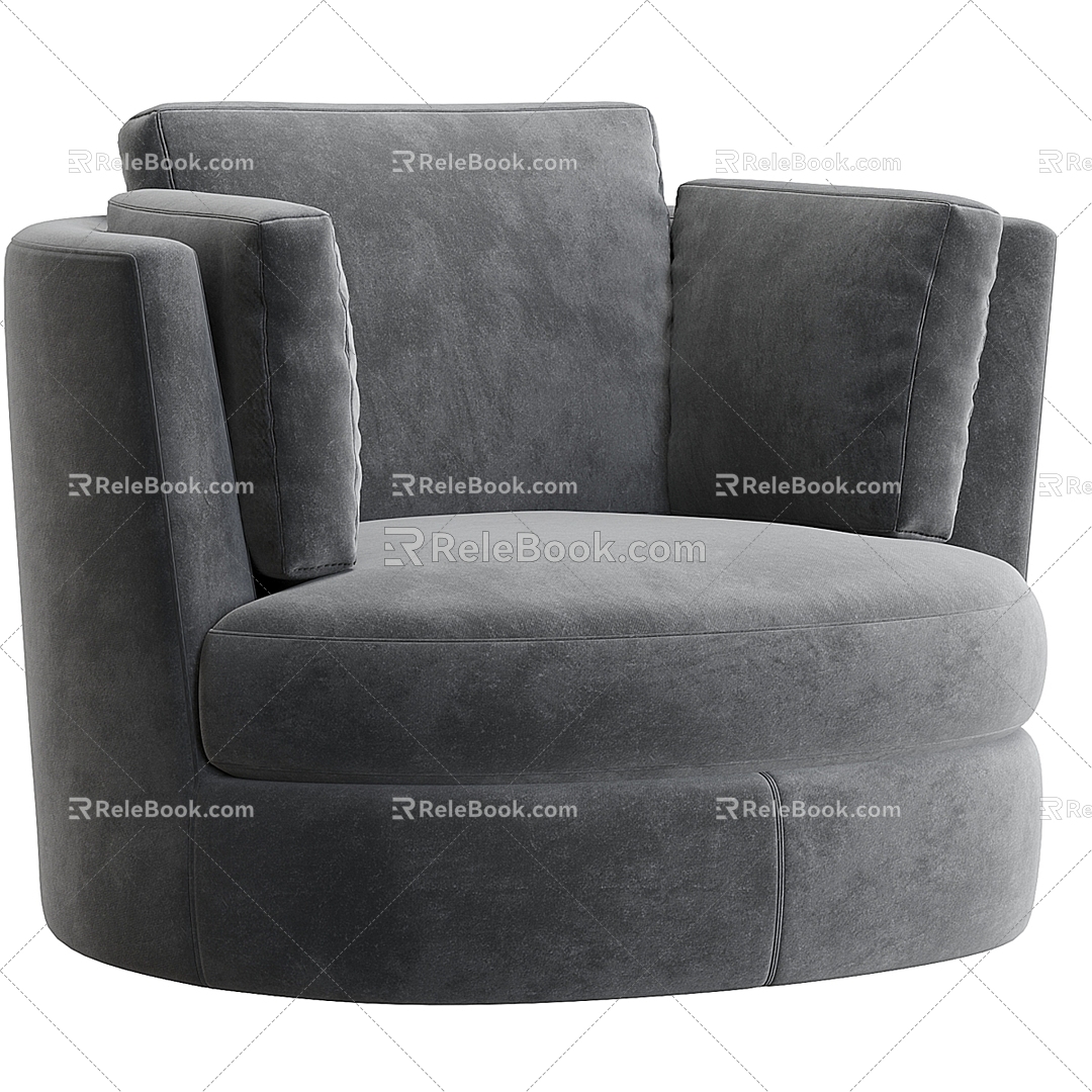 Modern single sofa 3d model