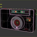 Vintage Black Digital Camera with Classic Lens Colorful Logo and DF-1 Model Design