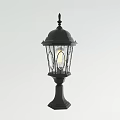 Black Outdoor Lights With Metal Frame Glass Shade Post And Wall Mount Design