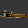 Industrial Heavy Duty Chain Saw With Yellow Black Design And Metal Cutting Chain