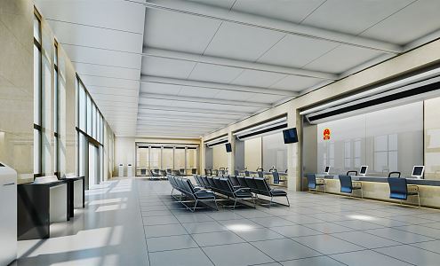 Modern Hall Service Hall 3d model