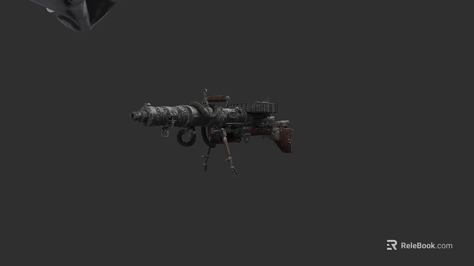 Game Movie Character Fictional Firearm With Detailed Metallic Tactical Design 3d model 