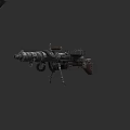 Game Movie Character Fictional Firearm With Detailed Metallic Tactical Design