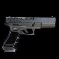 Modern Black Tactical Pistols With Textured Grip Sleek Body And Different Angles 3d model