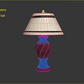 Elegant Table Lamp Furniture With White Lampshade Decorative Trim And Brown Twisted Base