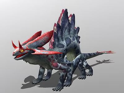 cartoon dragon 3d model