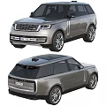 Silver Range Rover Front And Rear View