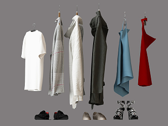 modern clothes shoes 3d model