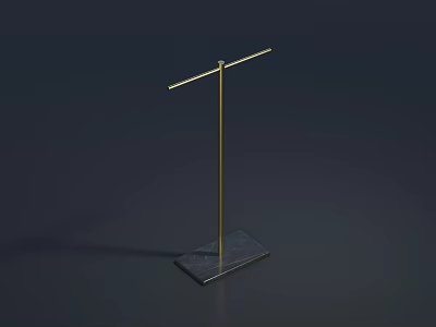 Minimalist Brass Floor Lamp With Modern Design And Marble Base 3d model