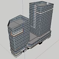 Modern Tall Buildings With Glass Facades And Ocean View At Sunset