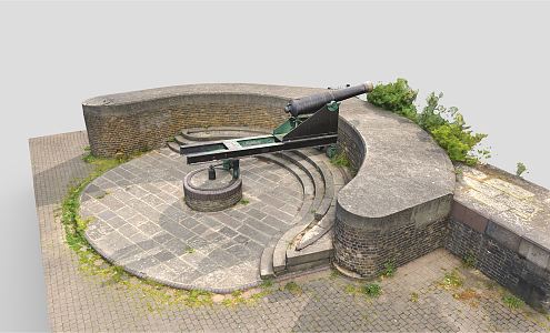 Modern Cannon Battery 3d model