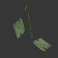 Natural Textured Wooden Components With Broken Edges On White Background 3D Render