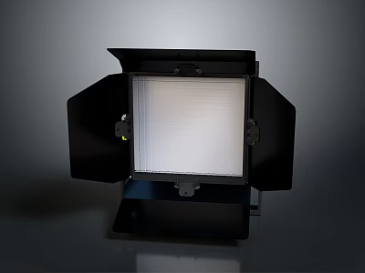 Professional Lighting Fixture Combination With Black Housing Grille Design And Studio Illumination 3d model