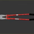 Heavy Duty Red Bolt Cutters With Black Handles For Cutting Metal Rods And Bolts
