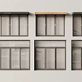 Modern sliding window casement window 3d model