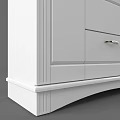 Modern White Bathroom Vanity With Mirror Sink Faucet And Storage Cabinets