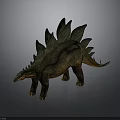 Realistic Stegosaurus Dinosaur Model With Back Plates And Detailed Texture