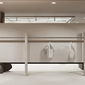 Modern Clothing Store Interior With Mannequins Display Racks And Lighting Fixtures